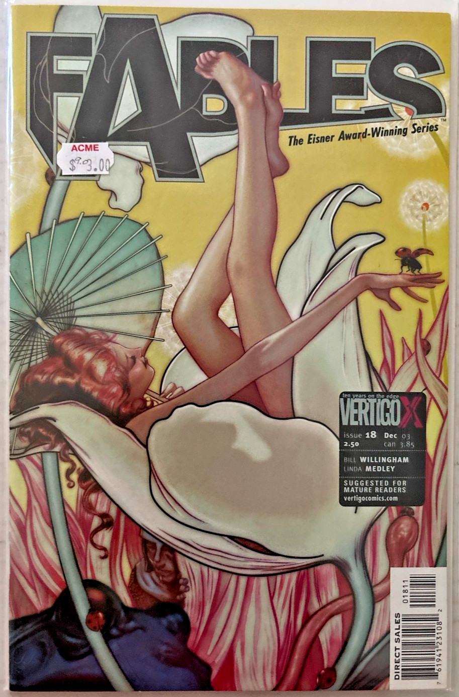 Fables #18 DC Vertigo Comic dicembre 2003 Bill Willingham Linda Medley ottime condizioni spedizione gratuita
