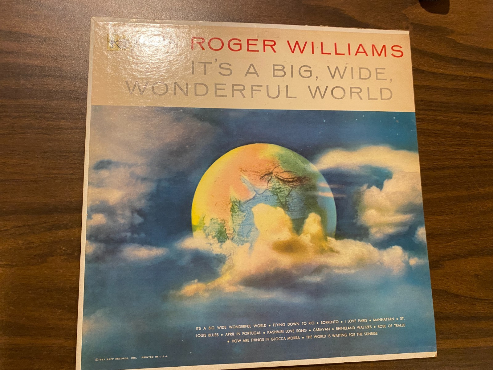 Roger Williams – It’s a Big Wide Wonderful World LP 1956 Kapp KL-1008 EX Mono