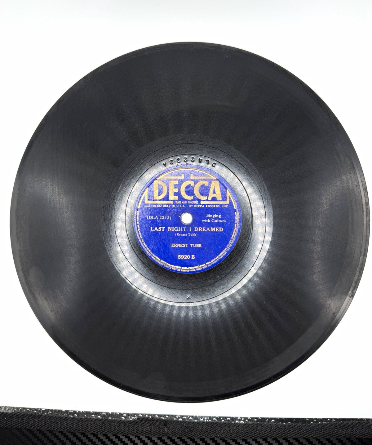 Ernest Tubb You’ll Love Me Too Late Decca 5920 78 RPM 1941 Country