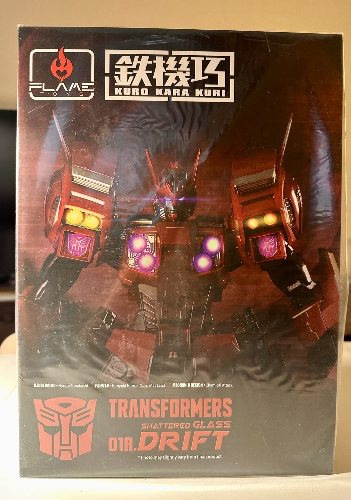 TRANSFORMERS Flame Toys Kuro Kara Kuri 01A DRIFT Shattered Glass