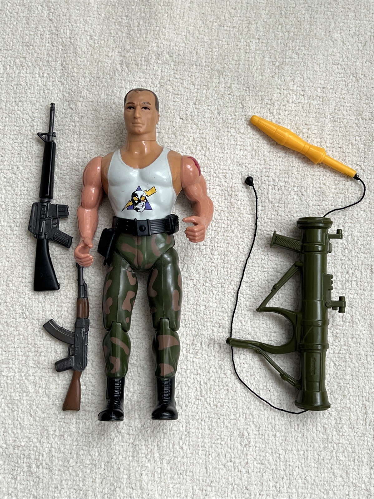 1986 Coleco Rambo Forza della Libertà SERGENTE HAVOC incompleto con accessori vintage