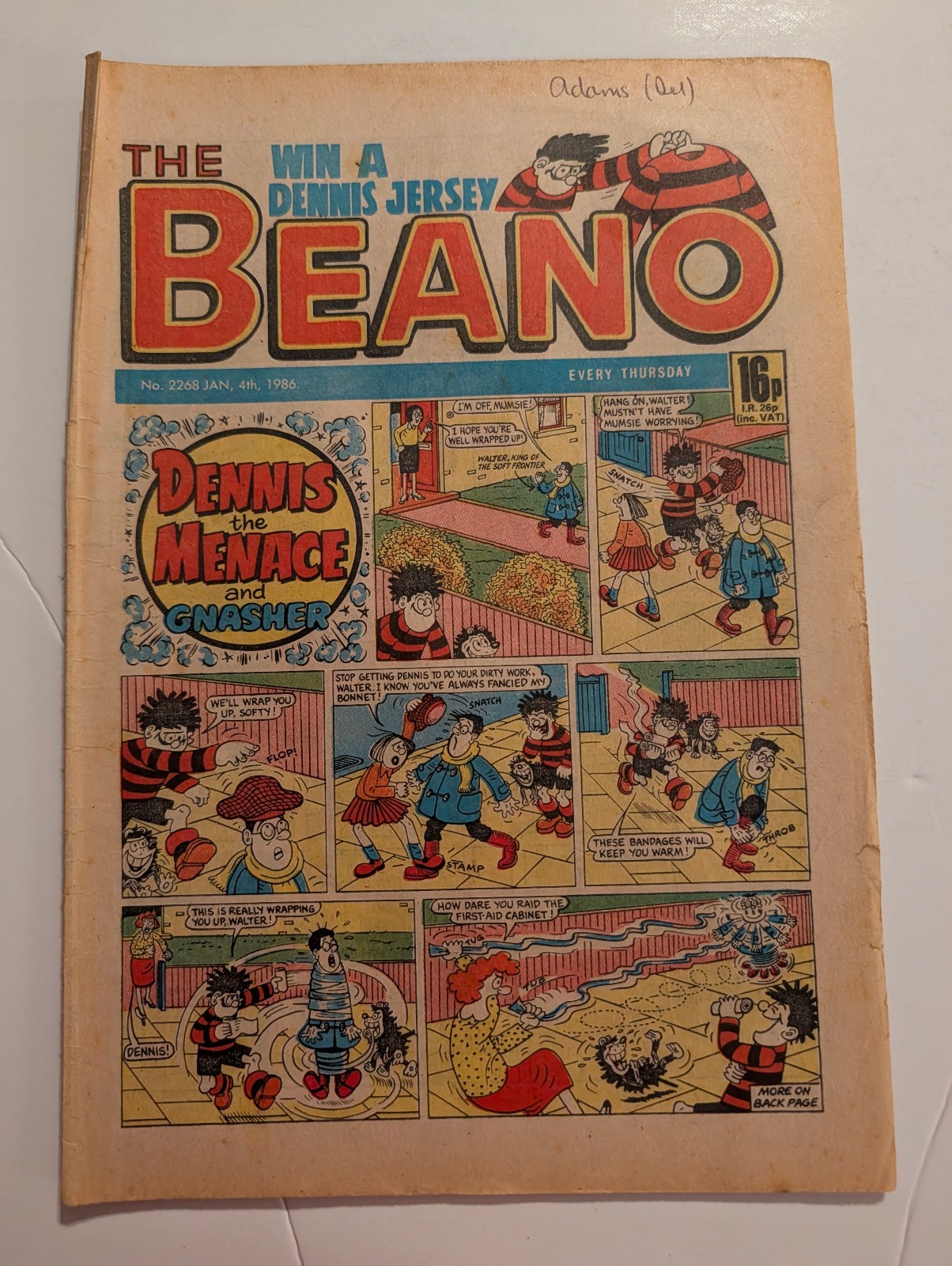 Beano Comic No 2268, January 4th 1986.
