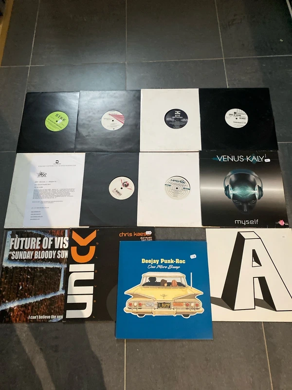 Lot de 12 disques vinyles electro house