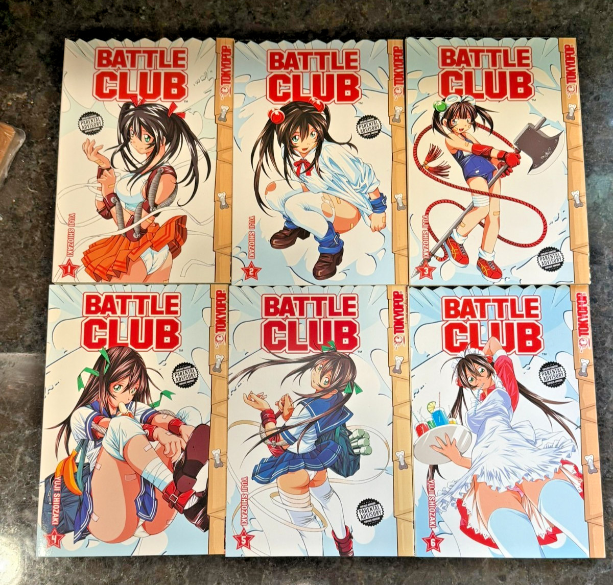 BATTLE CLUB Volume 1, 2, 3, 4, 5, 6 TokyoPop Mange Yuji Shiozaki 18+