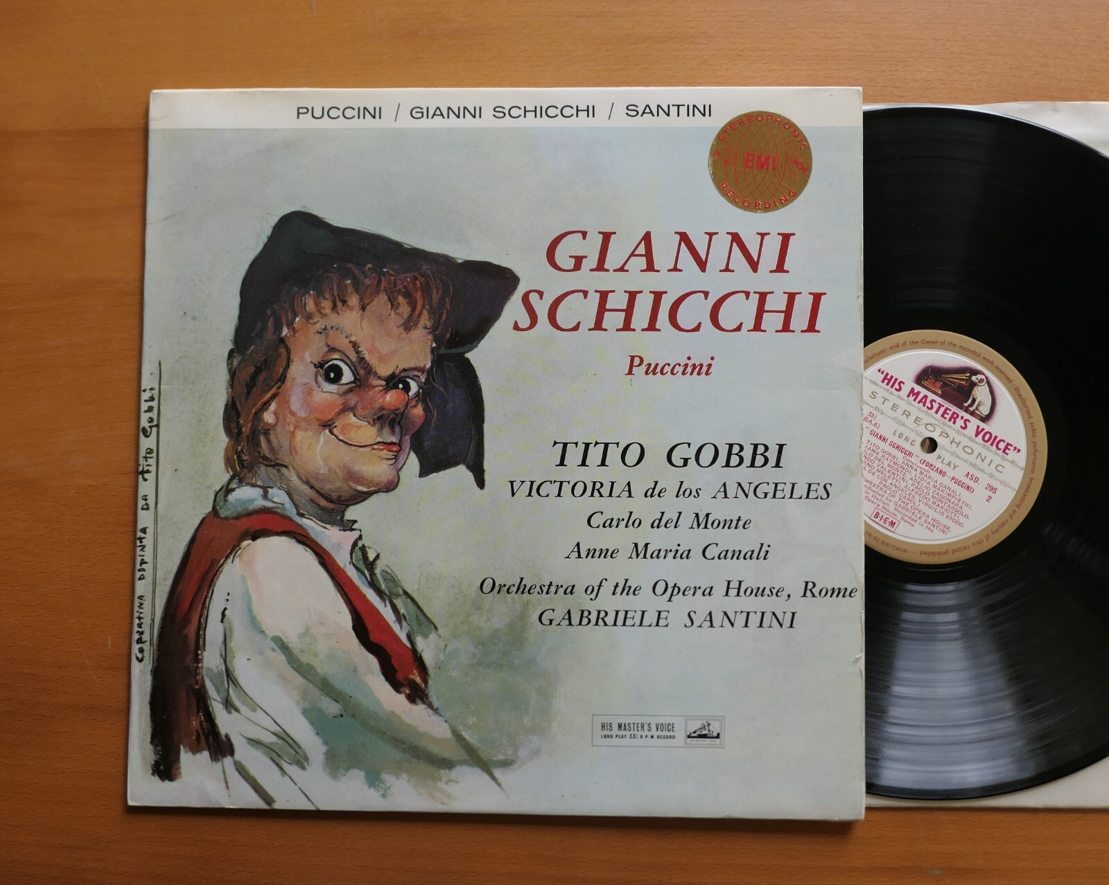 ASD 295 ED1 Gianni Schicchi Tito Gobbi Los Angeles NEAR MINT EMI 1st W/G