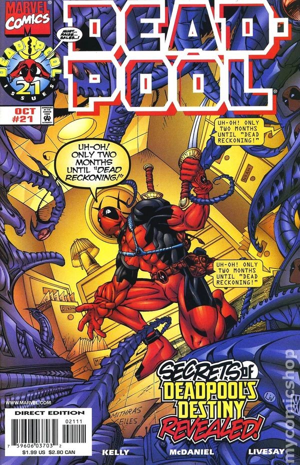 Deadpool #21 VG/FN 5.0 1998 immagine stock basso grado