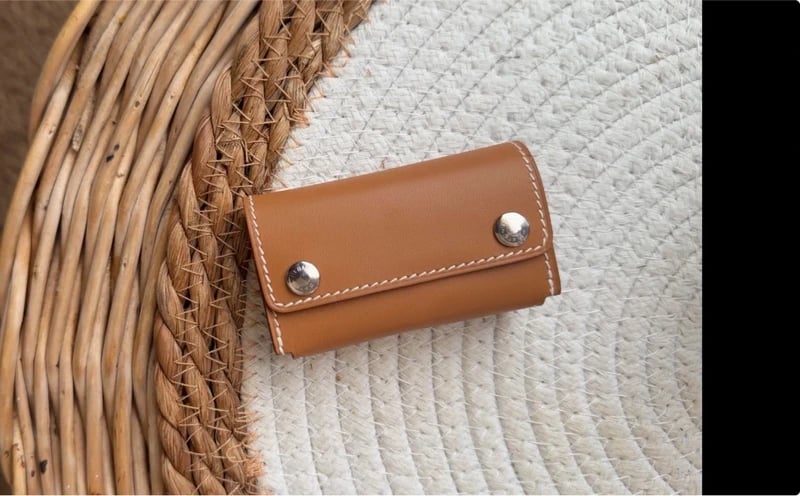 Jeu de dominos Hermès « In the Pocket » Cuir fauve 2005