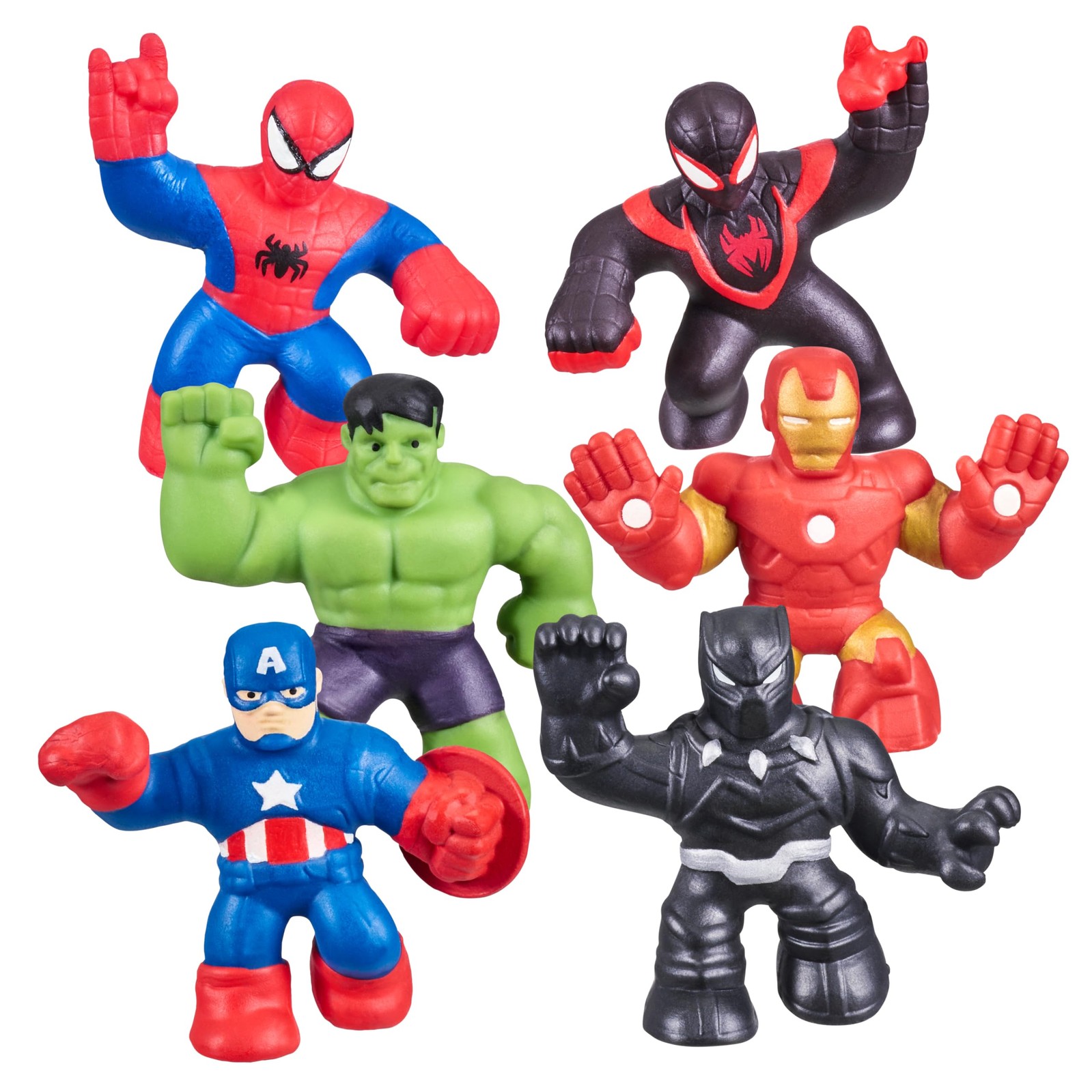 Heroes of Goo Jit Zu Marvel Mega Mini Confezione da 6 - Giocattoli per Supereroi, Squishy,