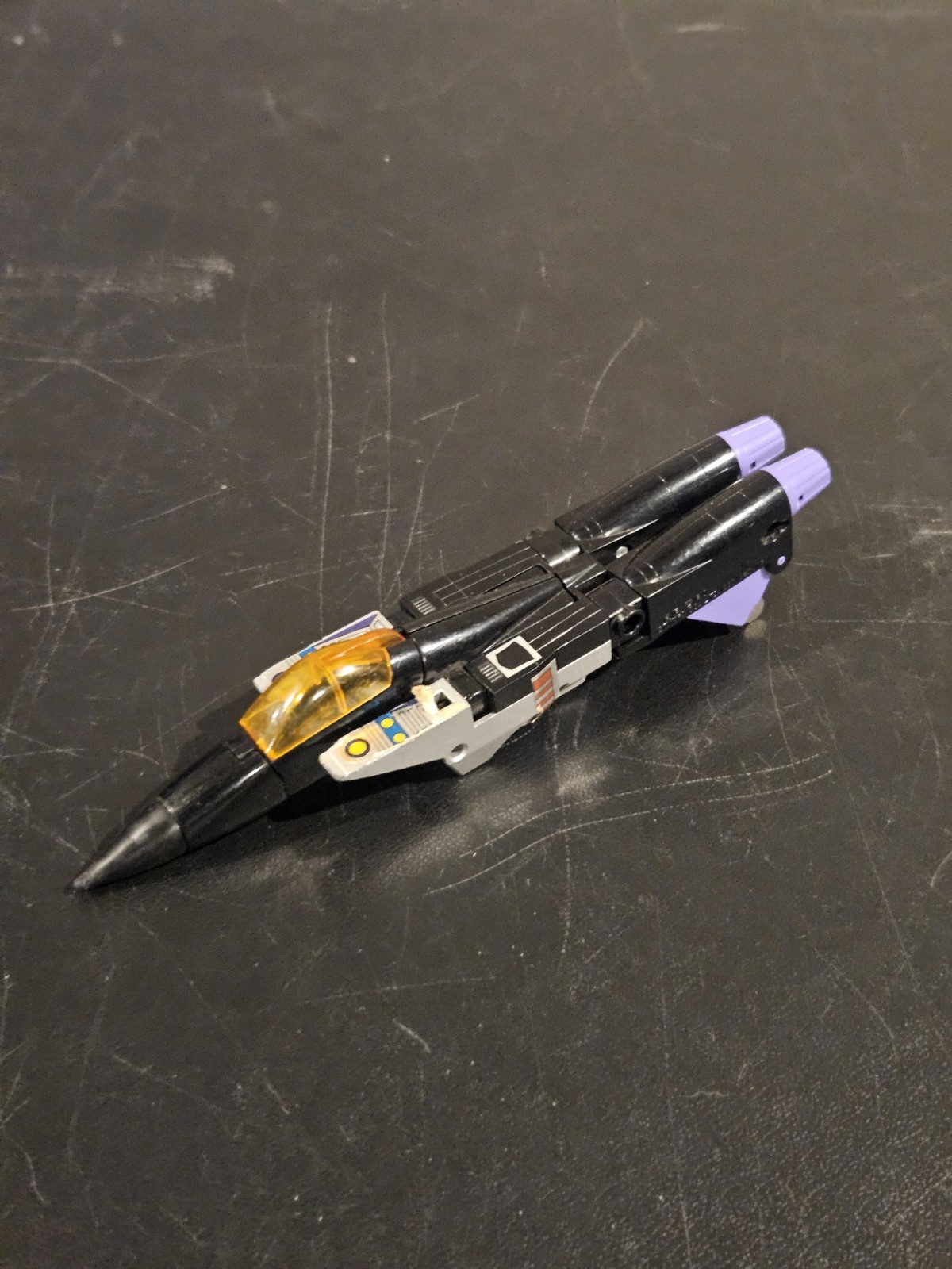 Vintage Transformers G1 Decepticon Seeker Jet Skywarp 1985 solo corpo Hasbro