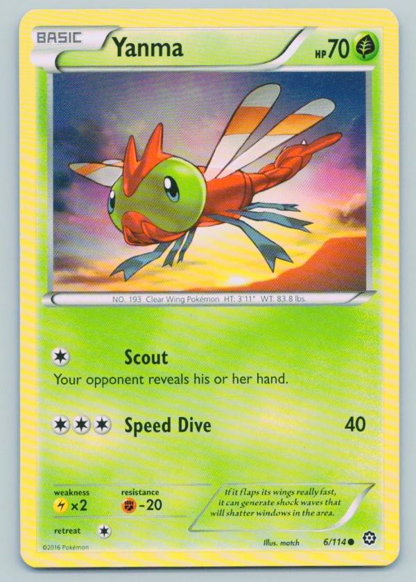 Yanma 6/114 | XY - Steam Siege | Normal | Moderately Played