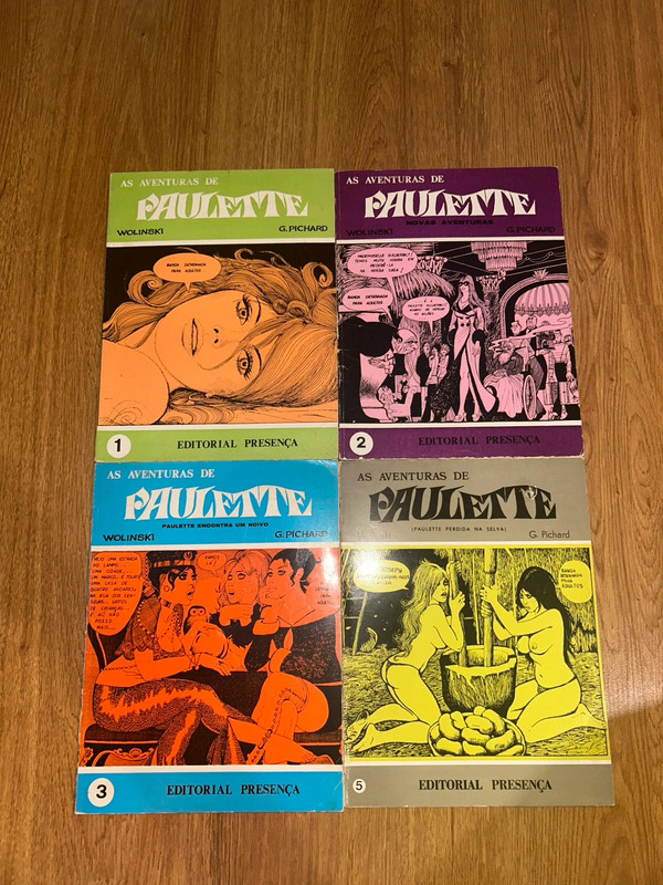 Lote 4 BD As Aventuras de Paulette (1972) Wolinski & Pichard