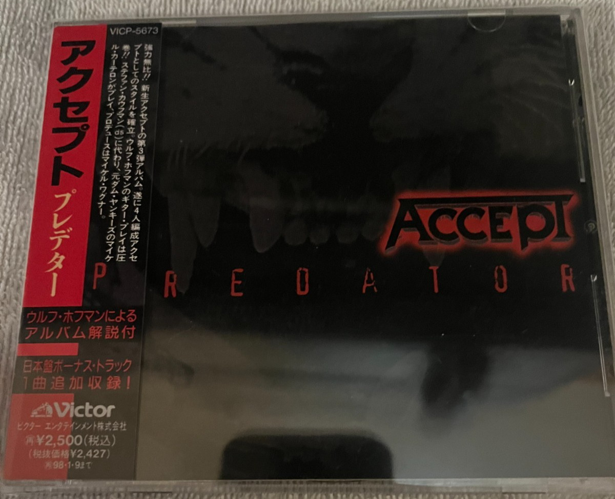 Accept - Predator - CD Japan Import w/OBI Rare OOP