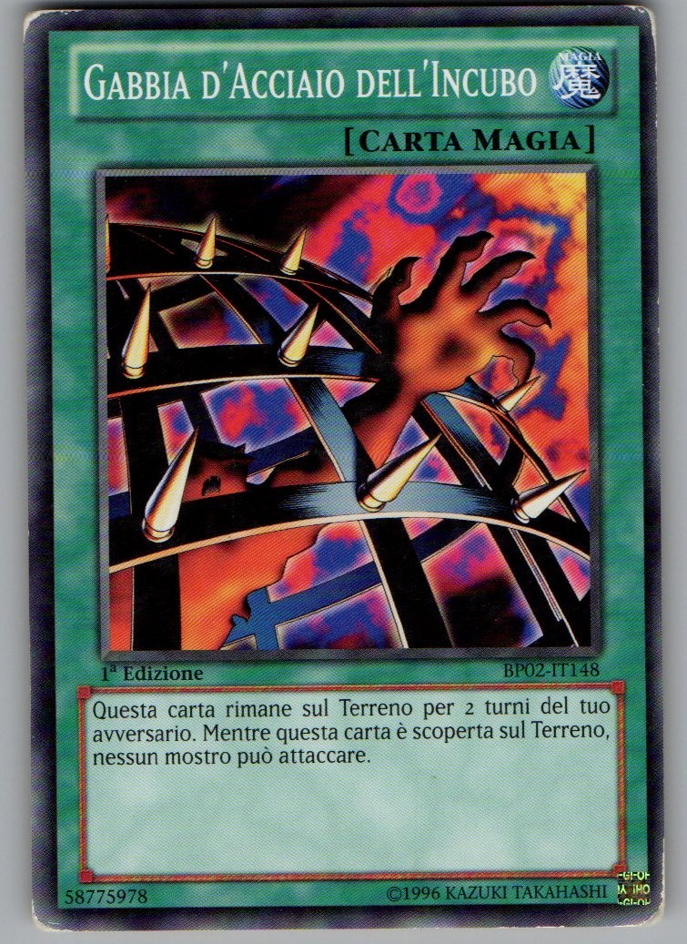 Yu-Gi-Oh! Gabbia d'Acciaio dell'Incubo BP02-IT148 Common 1a Ed. ITA Good