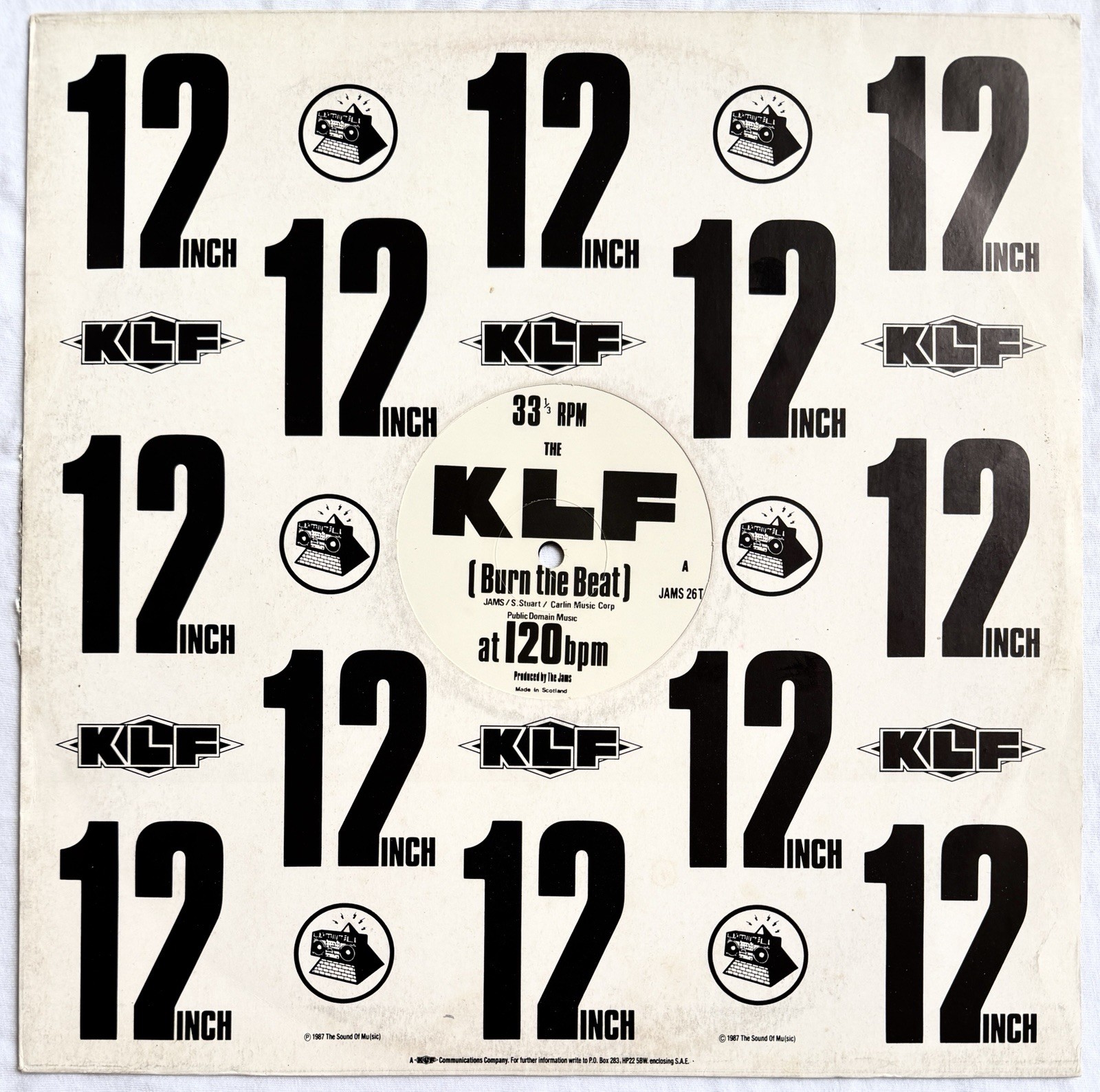 THE KLF -Burn The Beat- Limited Export 12” JAMS26T (Justified Ancients Of Mu Mu)
