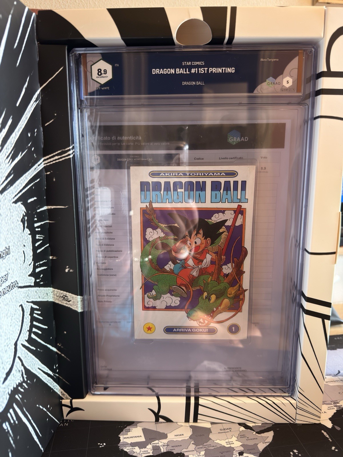 Star Comics Dragon Ball Manga #1 1st Printing Graad 8.9 ITA 1995 Goku