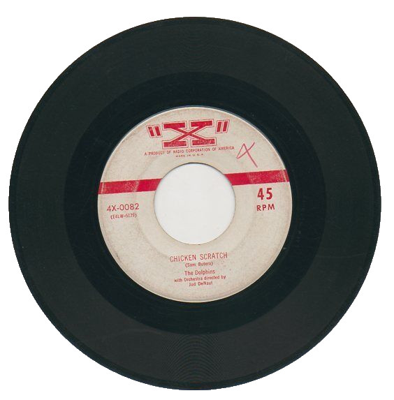 THE DOLPHINS 45RPM Record CHICKEN SCRATCH / WHEN THE ANGELUS IS RINGING JiveRock