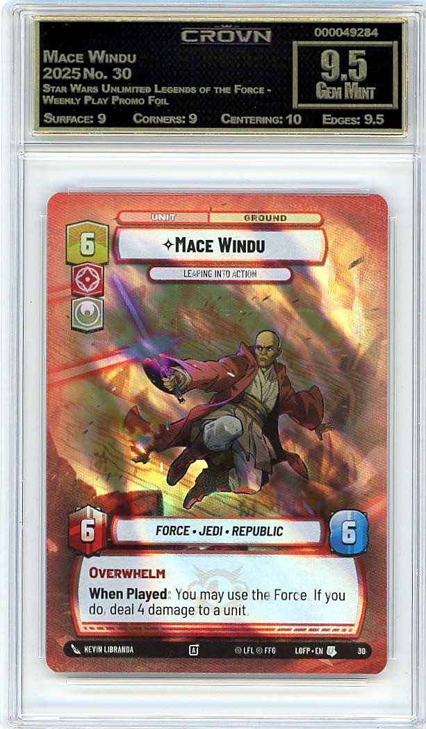 2025 Mace Windu Star Wars Unlimited Legends of the Force - Weekly Play Promo Foi