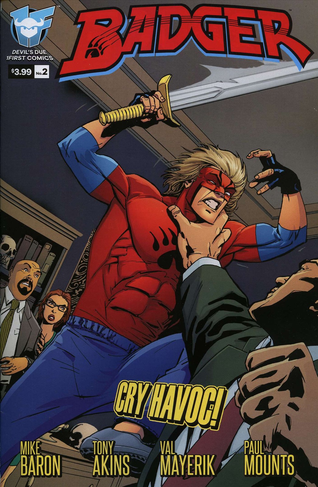 Badger (4th Series) #2 FN; Devil's Due | Mike Baron Cry Havoc - w/Bag+Board