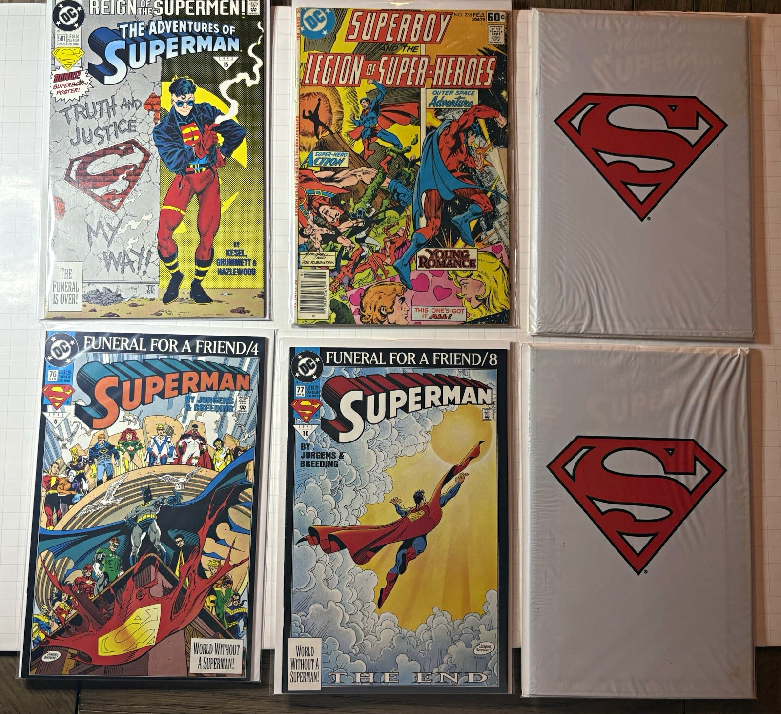 Lotto 6 libri Superman "Morte e Ritorno" 