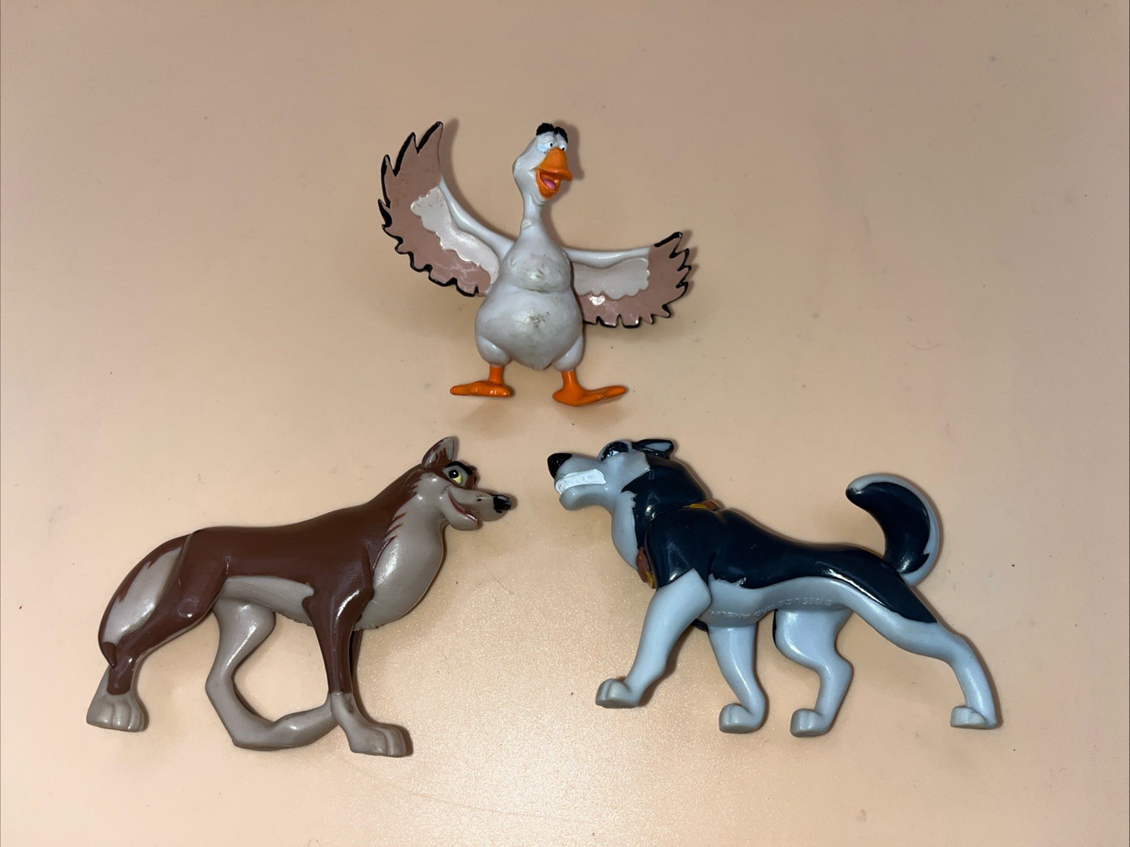 Pacchetto Playset Giocattolo Figure Balto Boris Goose Steele Wolf 1995 RARO