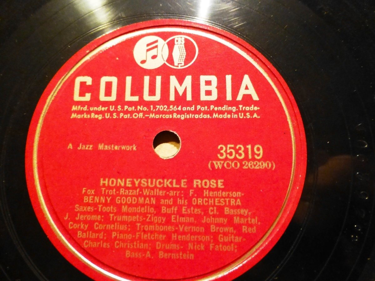 1939 BENNY GOODMAN Or Fats Waller's HONEYSUCKLE ROSE/ Spring Song COLUMBIA 35319