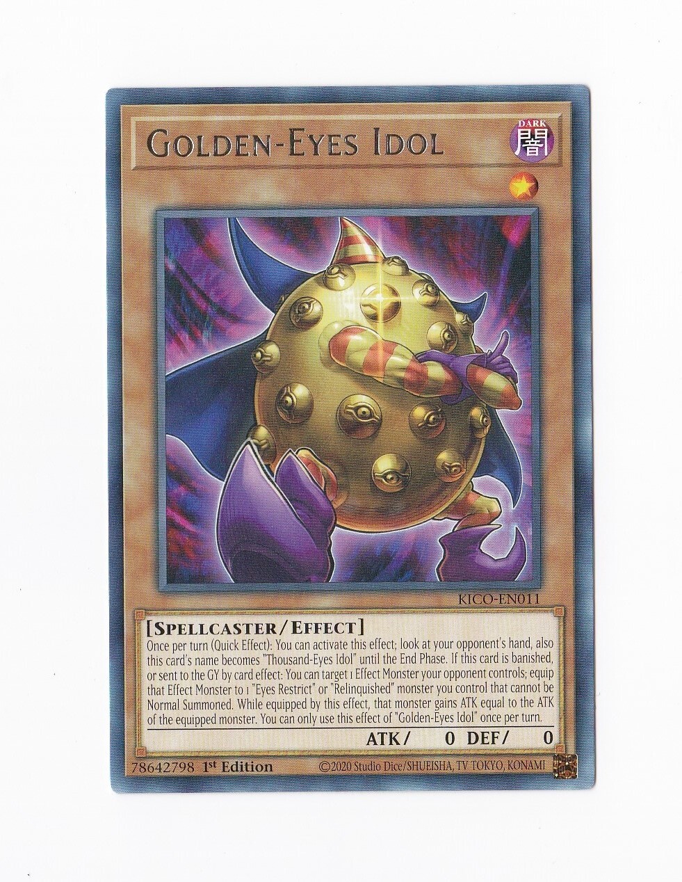 Konami YuGiOh 2020! 1ª Edizione - Golden - Eyes Idol KICO-EN011