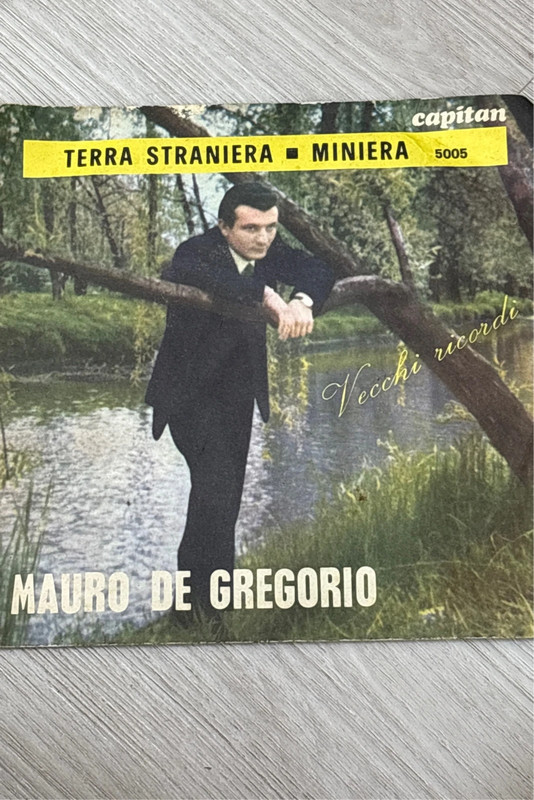vinile 45 giri - mauro de gregorio - terra straniera / miniera (rara etichetta capitan 5005)