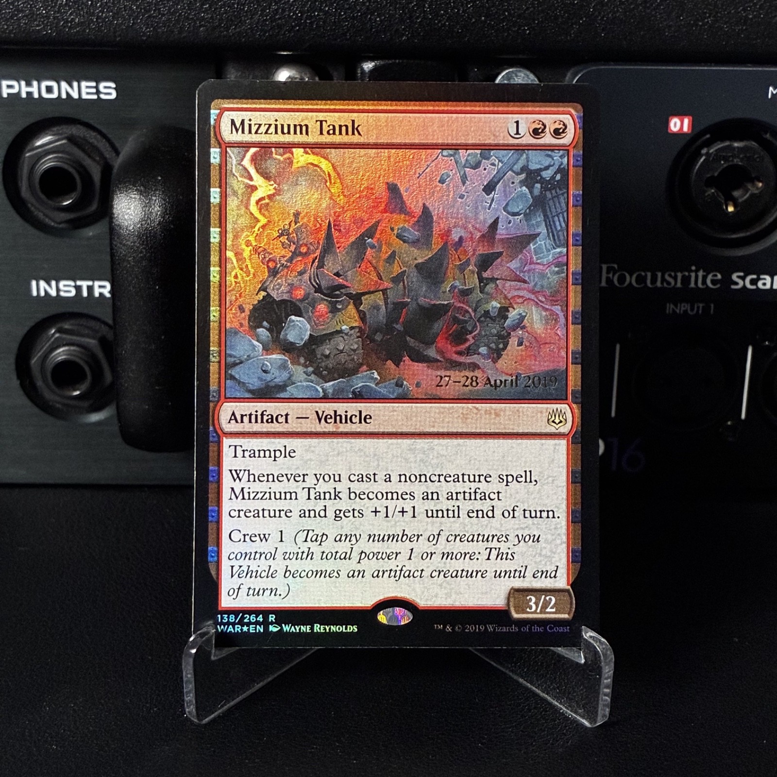Mizzium Tank - Magic - War Of The Spark - Near Mint Prerelease Foil