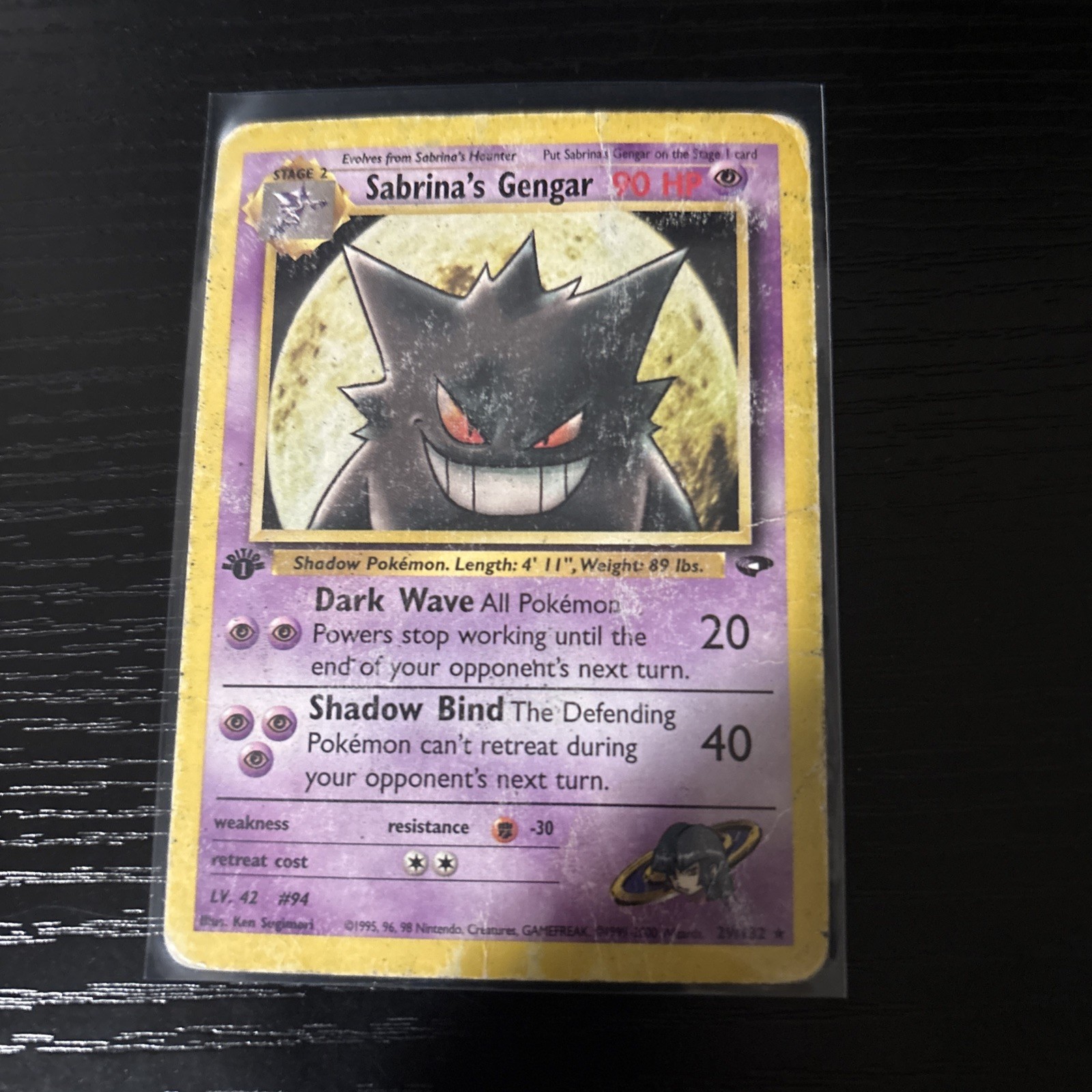 Sabrina's Gengar 29/132 Gym Challenge 1° Edizione Regolare Inglese Rara 90 HP