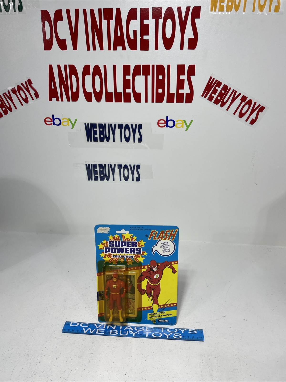 1984 The Flash DC Super Powers Kenner canadese 12 carte posteriori sigillate in fabbrica 84'