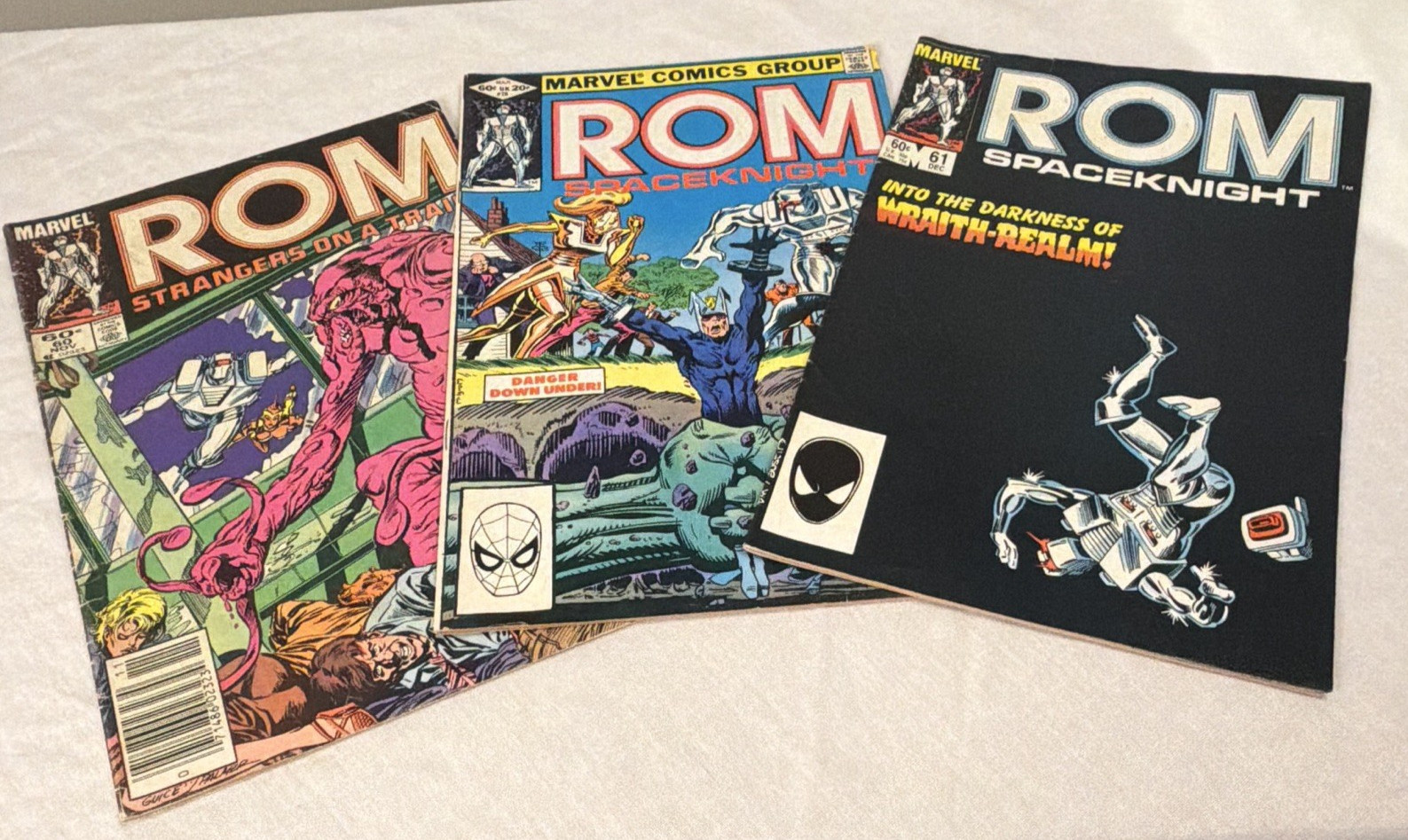 Vintage Marvel Rom Spaceknight 3-Comic Lot (#59 #60 #61) - 1984 Steve Ditko Art