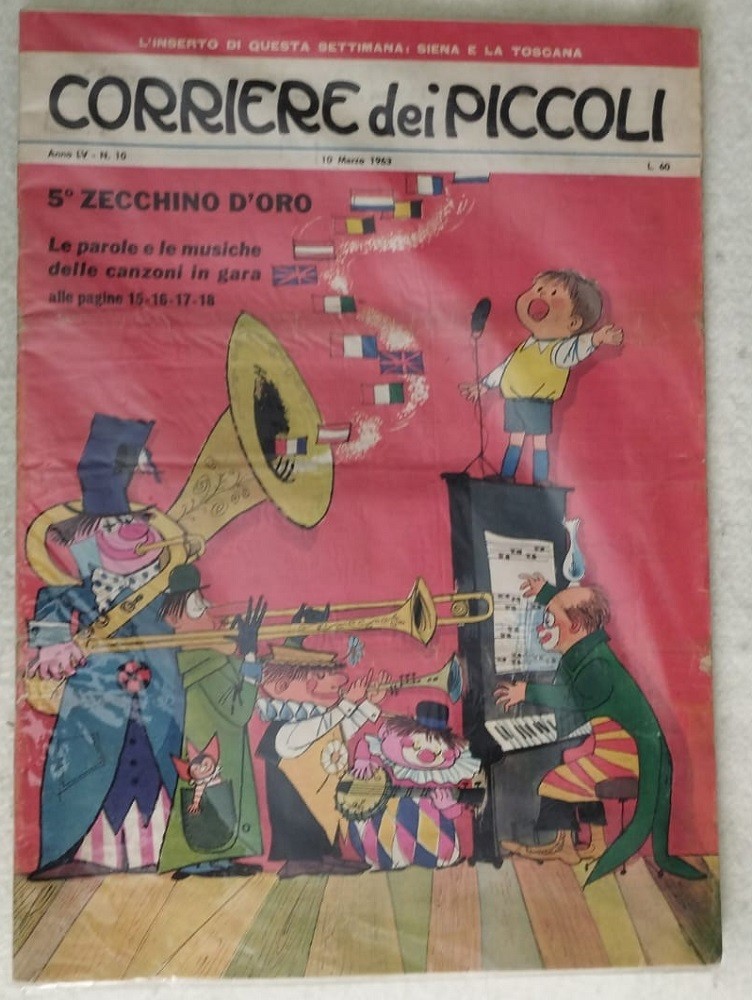 CORRIERE DEI PICCOLI n° 10 1963 anno LV (Corriere della Sera) Zecchino D'Oro