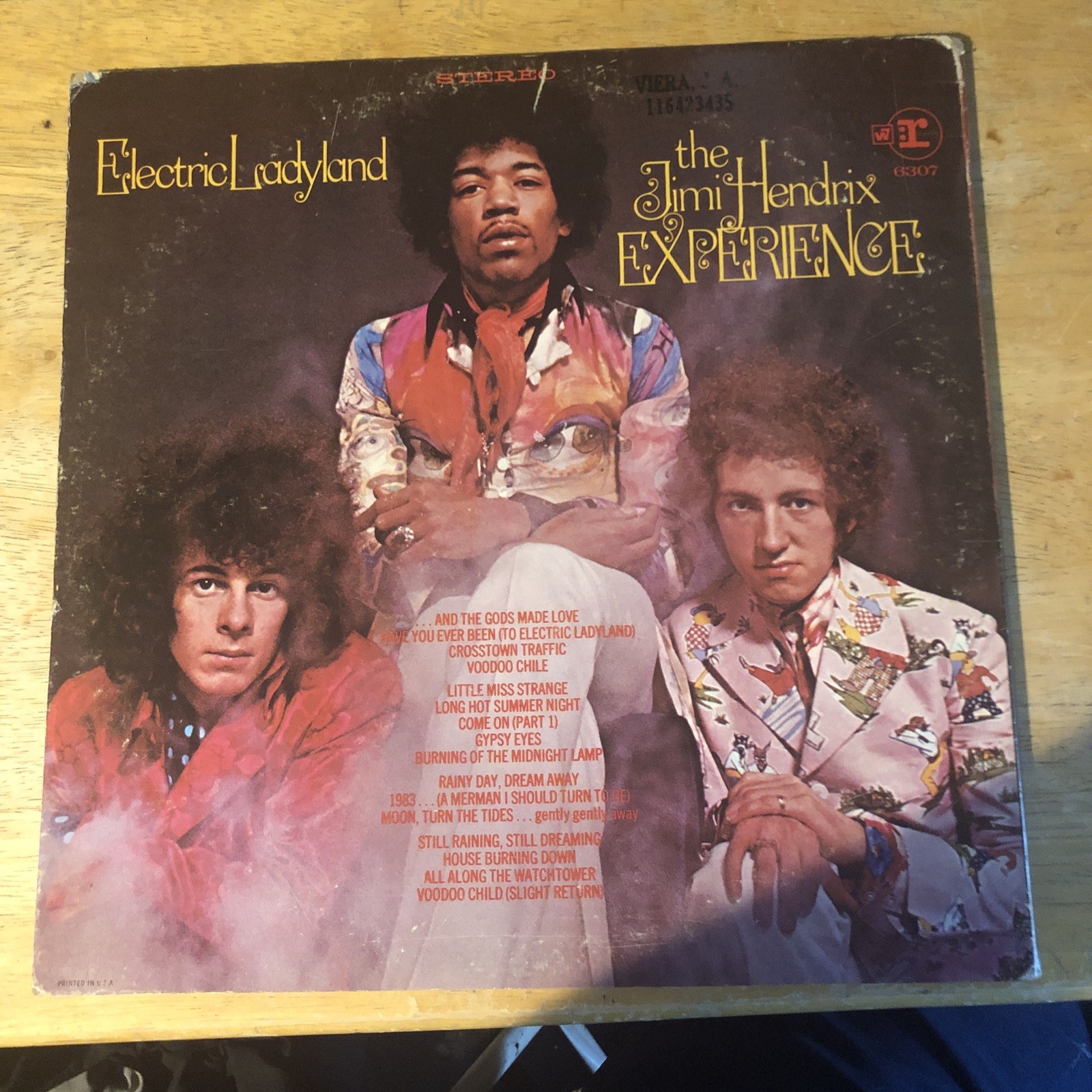 Jimi Hendrix Electric Ladyland Vinyl LP 1968 W7 1st Press 2RS 6307 Owner Stamp