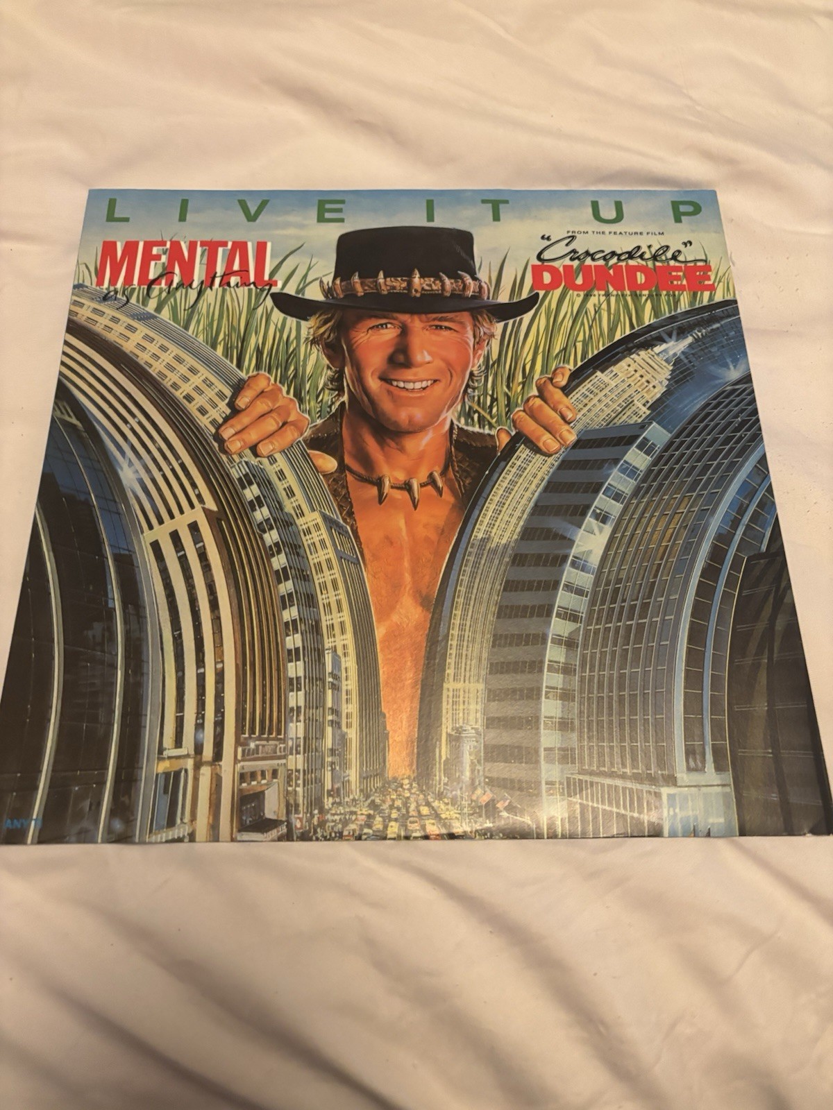Vintage 1986 crocodile Dundee live it up 12 inch single vinyl