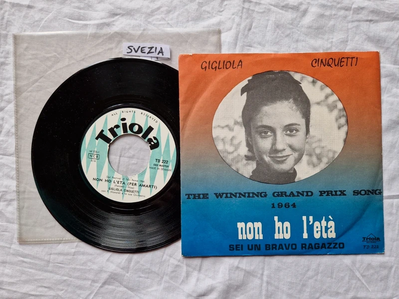 Gigliola Cinquetti Non ho l'età 45 giri Svezia 1964