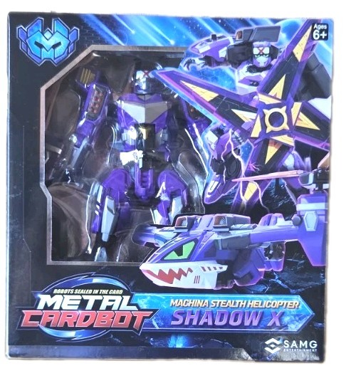 TRANSFORMER Metal CardBot Stealth Helicopter Shadow X FIGURE MISB
