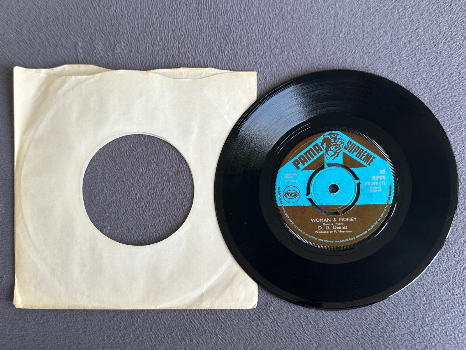D D Dennis / Upsetters – Woman & Money / 10 Cent Shank - Rare 7" 1974 Pama PS391