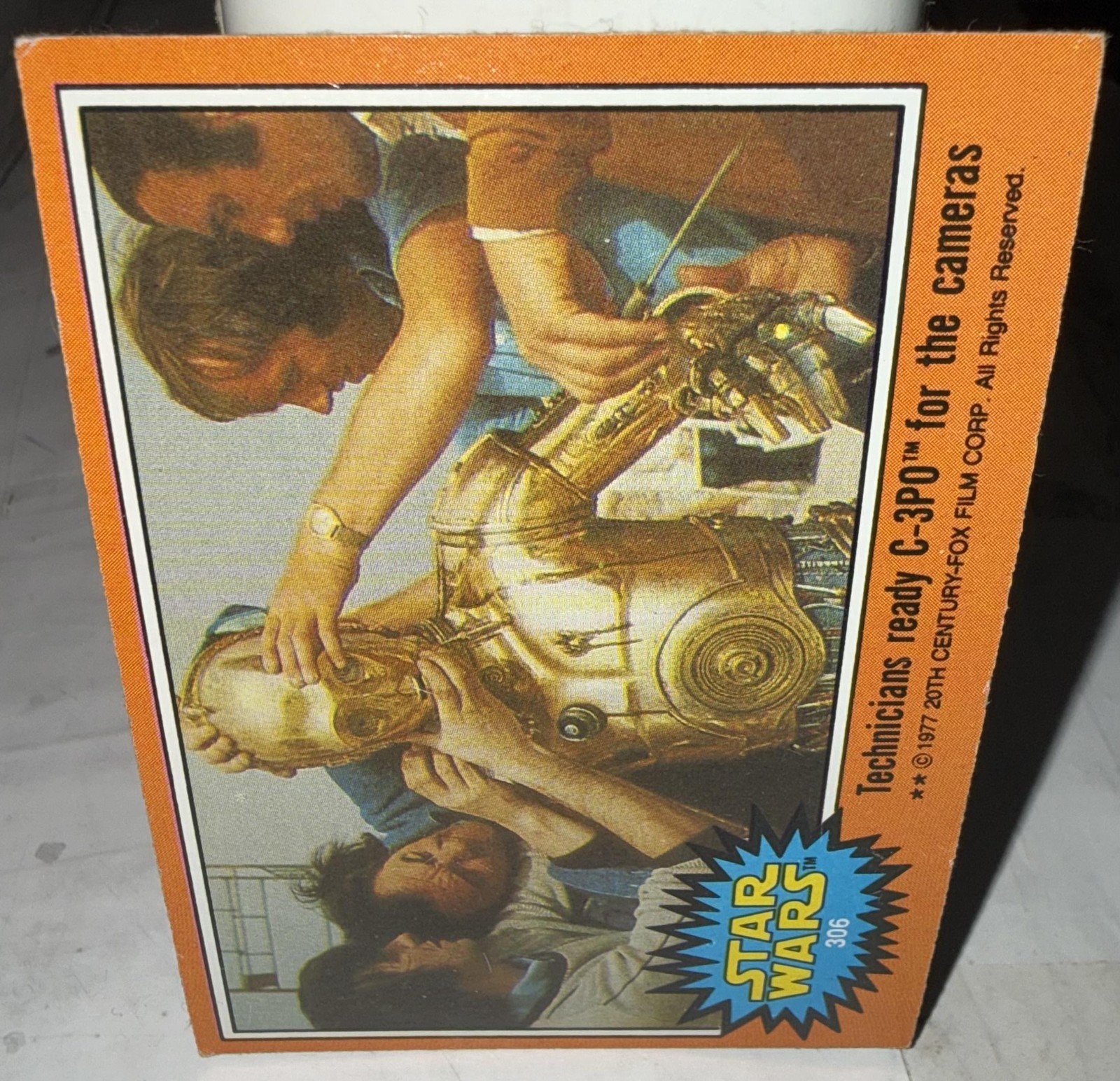 Carta Vintage 1977 Topps Star Wars 306 Tecnici Pronti C-3PO Non Sportiva