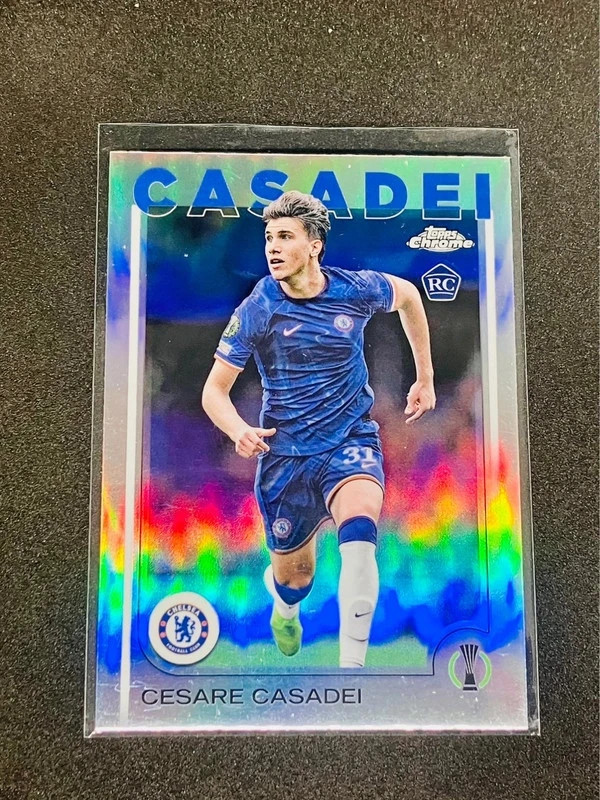 2024-25 Topps Chrome Uefa UCC - Cesare Casadei Chelsea Refractor Rookie Card RC