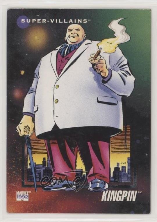 1992 Impel Marvel Universe Serie III Super-Villains Kingpin #130 0nl0