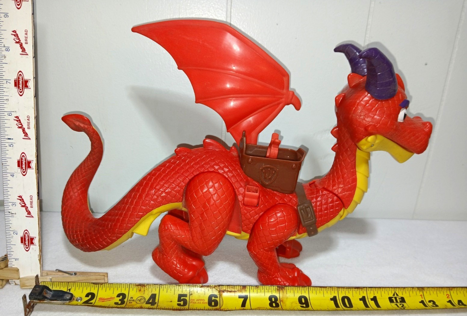 PAW Patrol Rescue Knights Dragon Figure Red Orange Wings Large Toy Fantasy Play