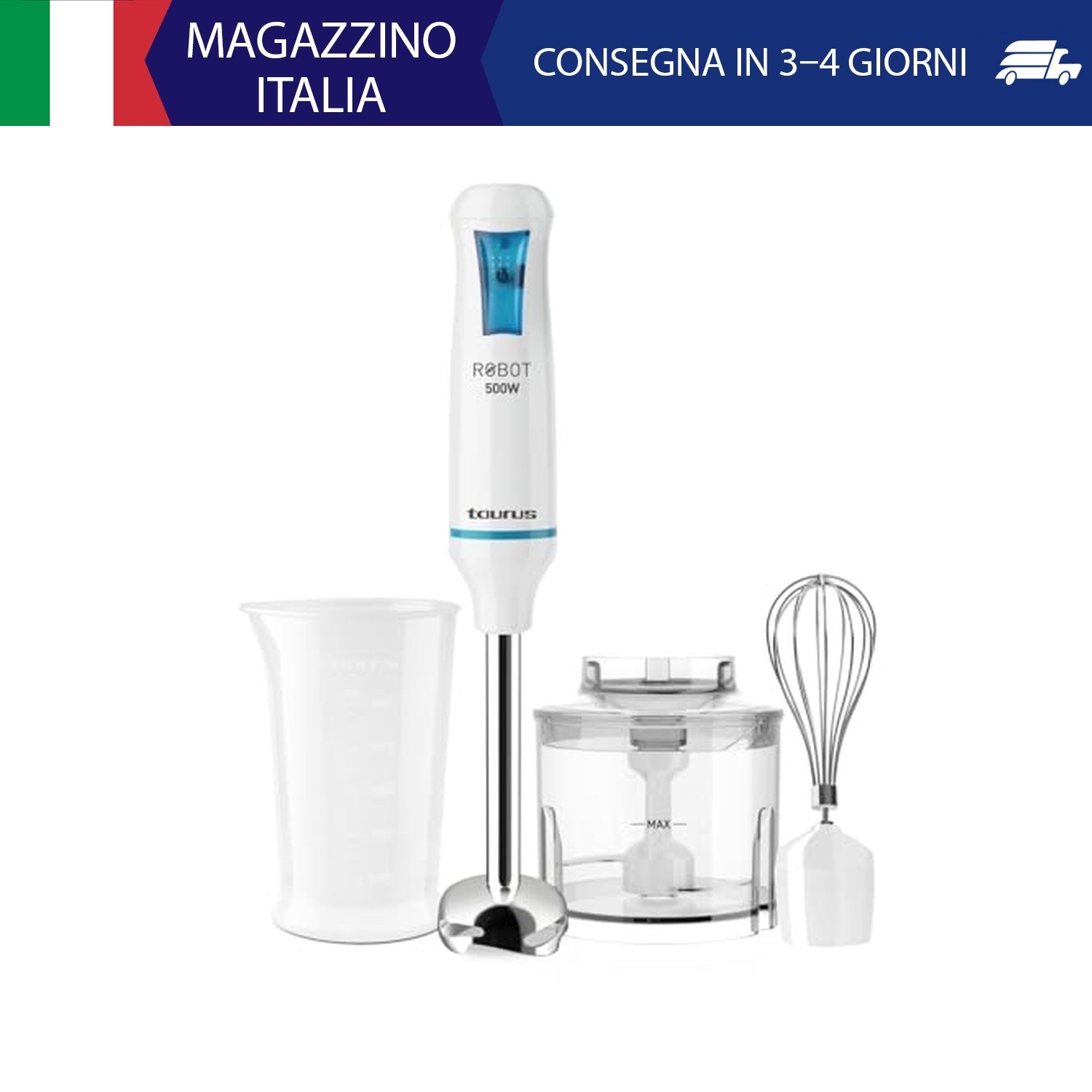 Taurus Frullatore a Immersione Professionale MultiFunzione Mixer 500Plus