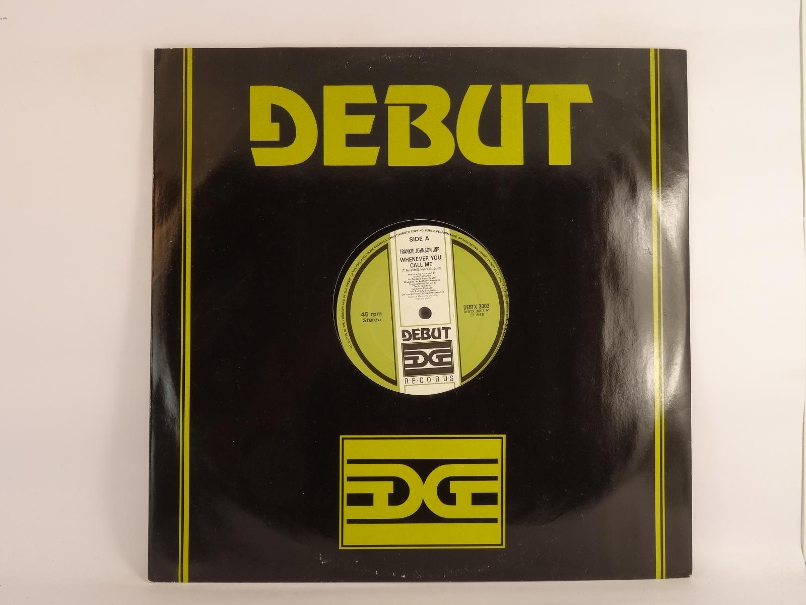 FRANKIE JOHNSON JNR WHENEVER YOU CALL ME (121) 2 Track 12" Single including Pict