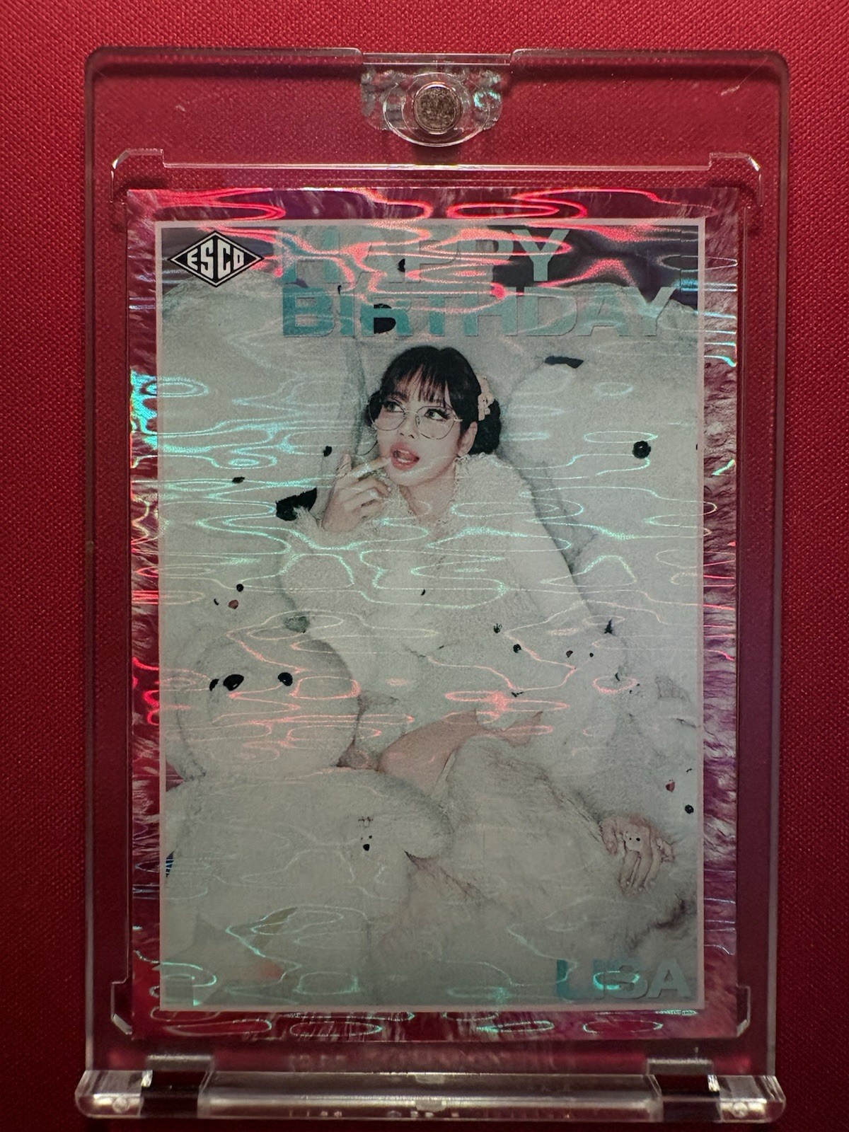 2026 ESCO LISA Happy Birthday #28 Magma Foil Parallel Blackpink Trading Card