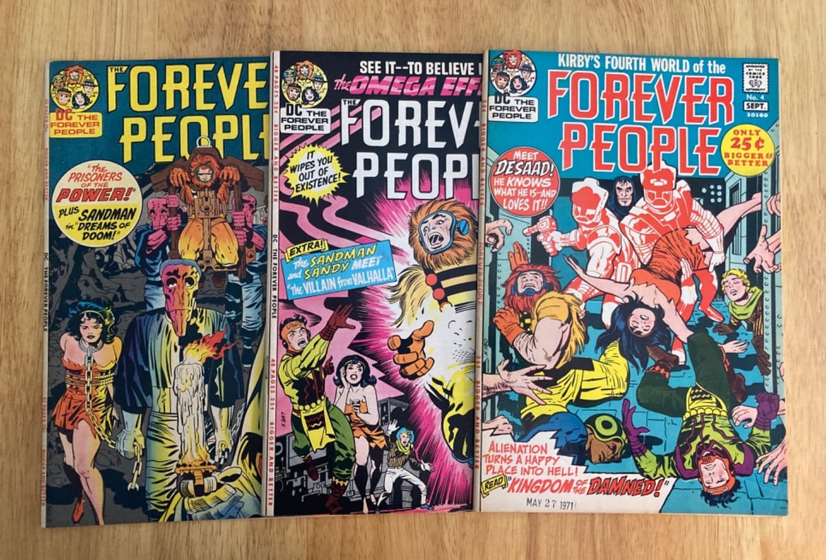Lotto di 3 Jack Kirby FOREVER PEOPLE di alta/alta qualità: 4, 6, 8 *Luminosi e lucidi!*