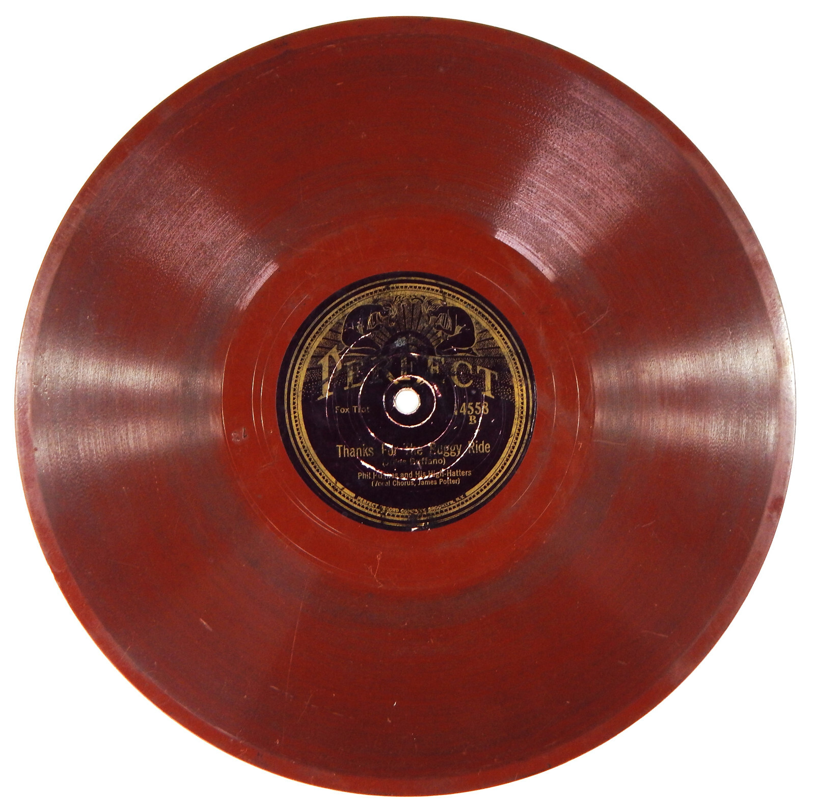 1926 ORIGINAL INDIANA FIVE / PHIL HUGHES & HIS HI-HATTERS 78 rpm RECORD 10" JAZZ