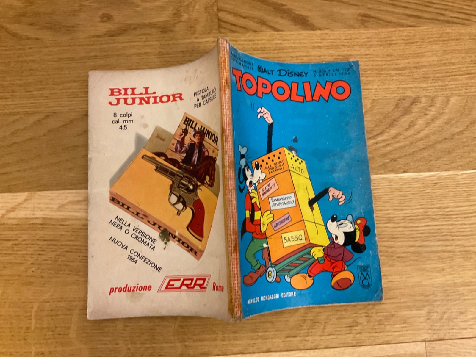 TOPOLINO LIBRETTO N.436 MONDADORI DISNEY 1964  SI BOLLINO,