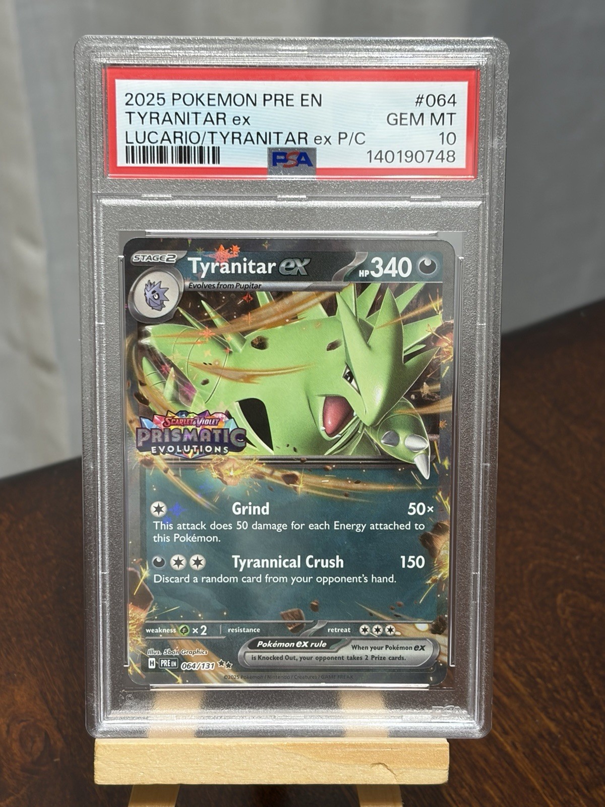 Tyranitar Ex 064/131 Stamped Promo Prismatic Evolutions PSA 10 Pokemon