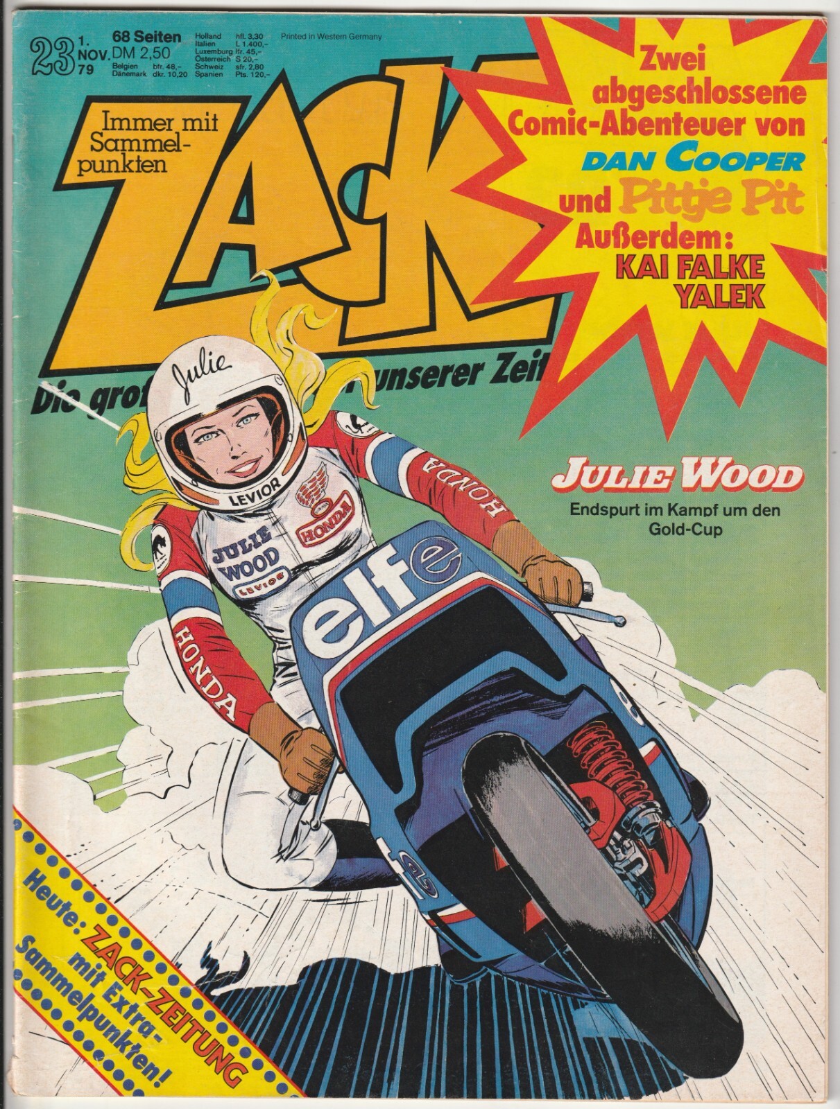 ✪ ZACK #23/1979 Julie Wood, corallo COMICHEFT Z1- *Kai Falke *Dan Cooper