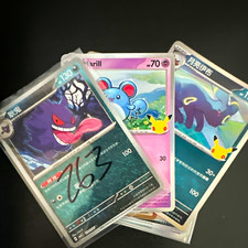 Pokémon Celebrations Chinese 3-Card Lot Gengar Marill Umbreon Autographed